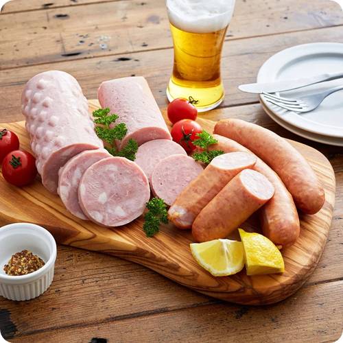 a plate of meat and vegetables